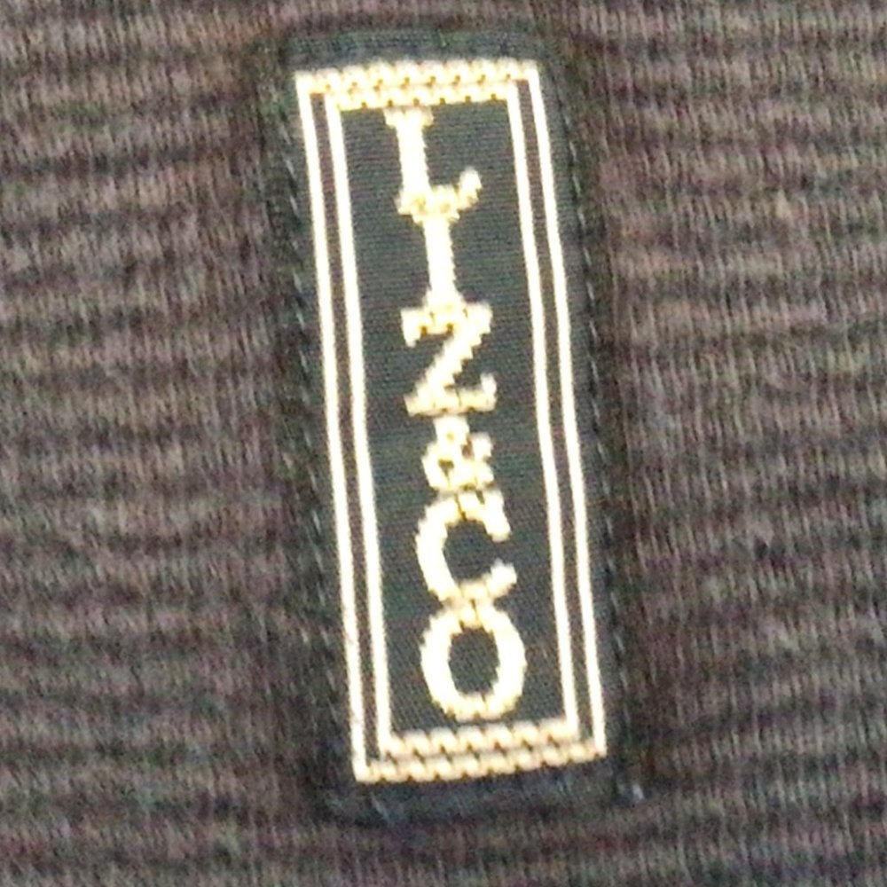 Liz & Co (Liz Claiborne) - Blue & white stripe hoodie sweatshirt - Picture 6 of 10